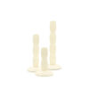 SET OF THREE CANDLE HOLDER PRINZ BEIGE ASSORTED 3 SIZES