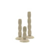 SET OF THREE CANDLE HOLDER PRINZ TAUPE ASSORTED 3 SIZES