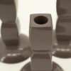 SET OF THREE CANDLE HOLDER PRINZ DARK TAUPE ASSORTED 3 SIZES - Image 3