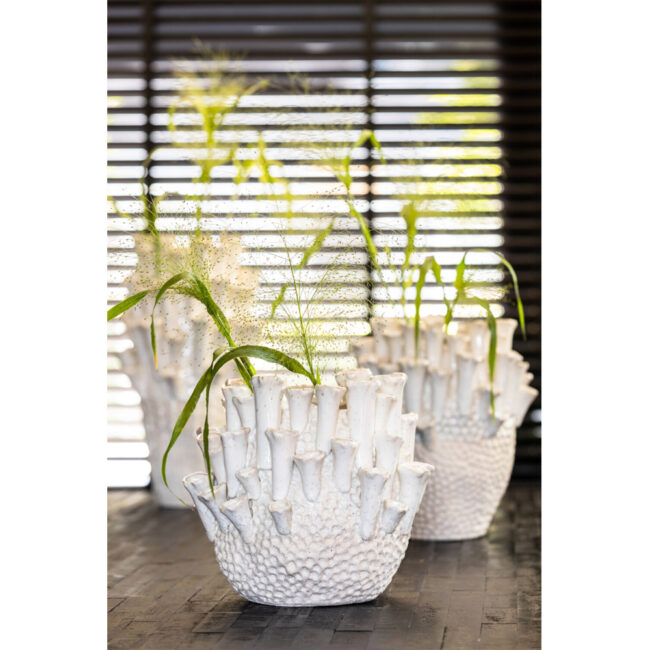 VASE KYRAL CERAMICS CREAM/WHITE 27,5X27,5CM - Image 3