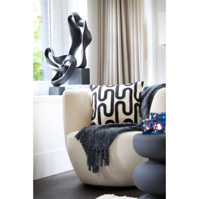 ORNAMENT KAJAN MATT BLACK 33X14,5X44,5CM - Image 2