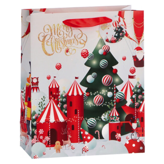 XMAS PRINTED PAPER BAG ASSORTED 4 DESIGNS - Image 5
