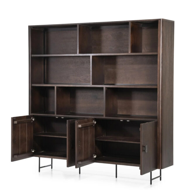WALL CABINET REMI BROWN 200X37X200CM - Image 4