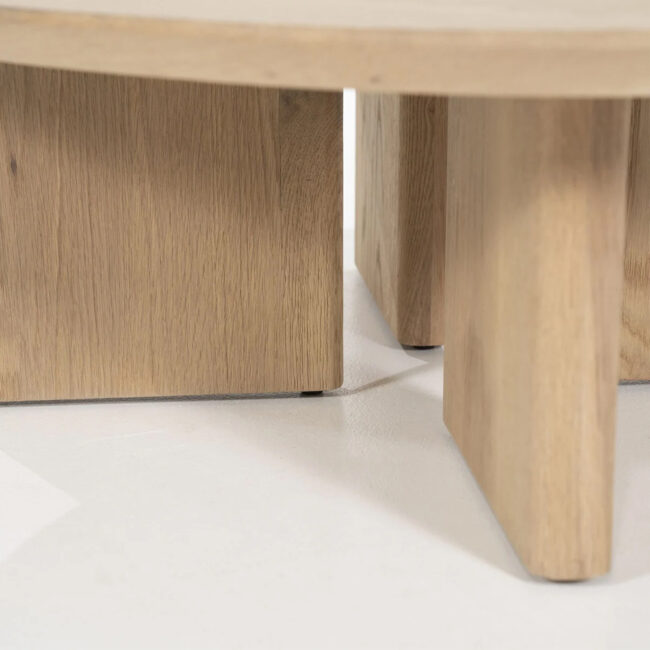 COFFEE TABLE STEF SMALL NATURAL 80X80X27CM - Image 3