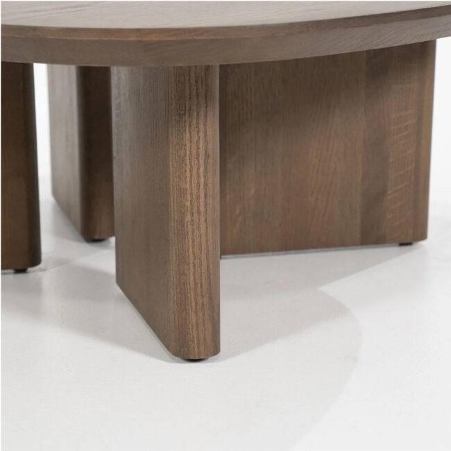 COFFEE TABLE STEF SMALL BROWN 80X80X27CM - Image 3