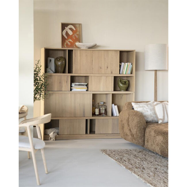 BOOKCASE MILO NATURAL 180X42X173CM - Image 7