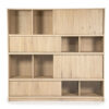 BOOKCASE MILO NATURAL 180X42X173CM