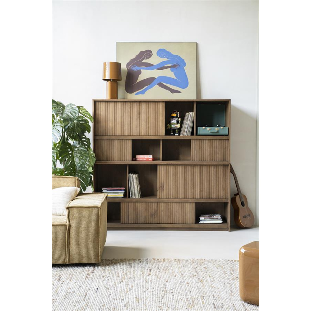 BOOKCASE MILO BROWN 180X42X173CM - Image 3