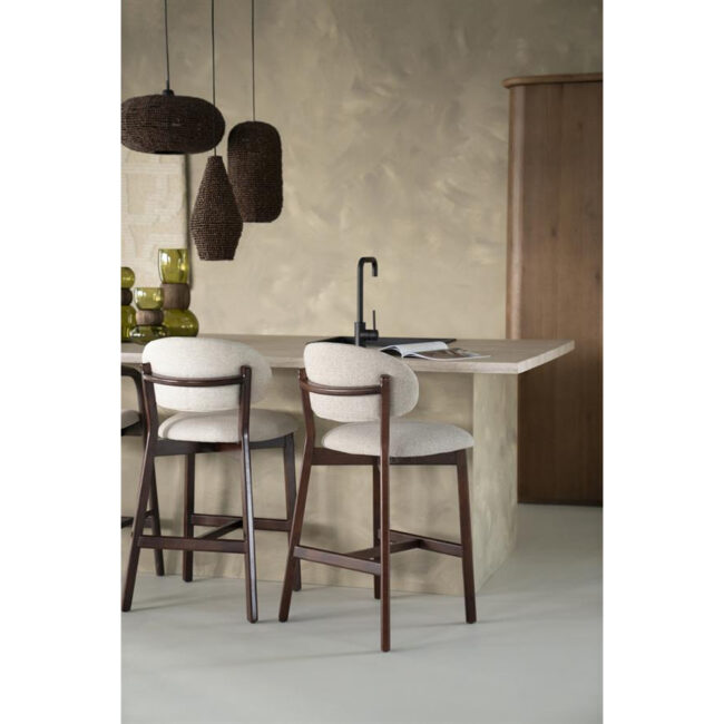 BAR CHAIR MIKKY NATURAL TAUPE MOON 53X57X97CM - Image 7