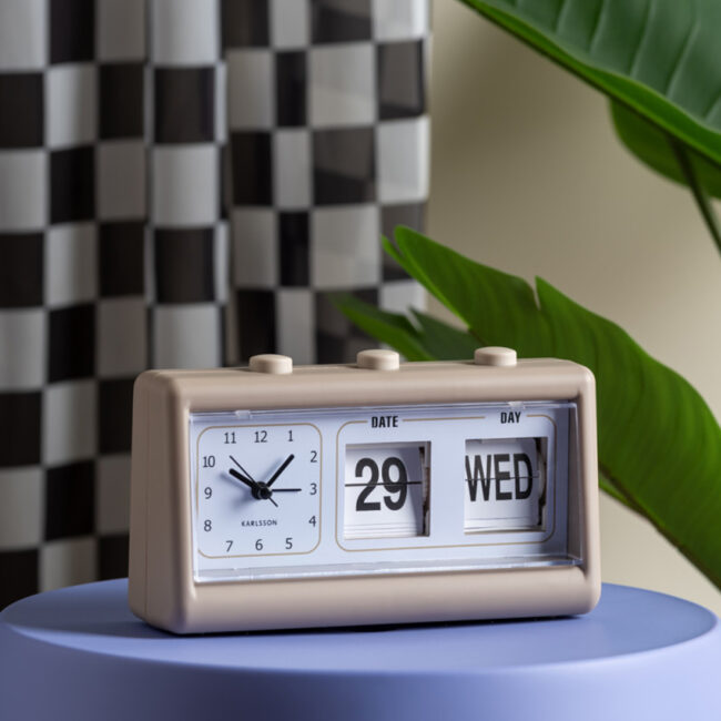 ALARM CLOCK DATA FLIP DARK GREY 11,5X19X6CM - Image 3