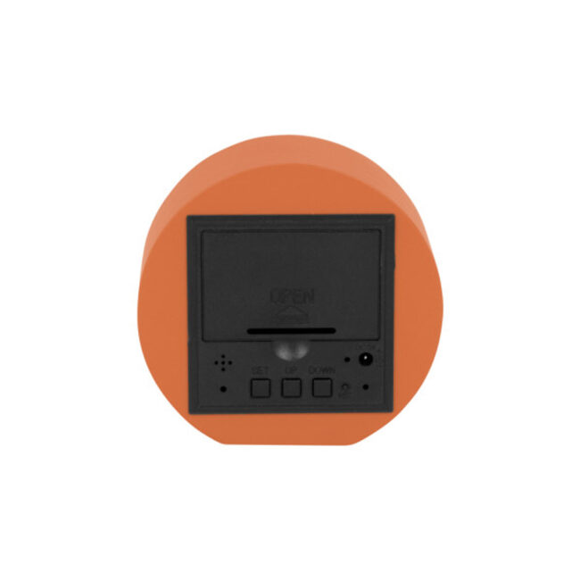 ALARM CLOCK SPRY ROUND BRIGHT ORANGE 9XH9CM - Image 3