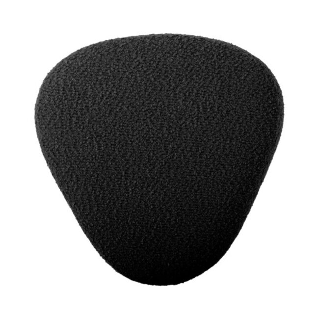 POUF ADA ORGANIC BOUCLE BLACK 40X38CM - Image 3