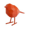 STATUE BIRD SM.POLYRESIN BR.ORANGE 13X7X17CM