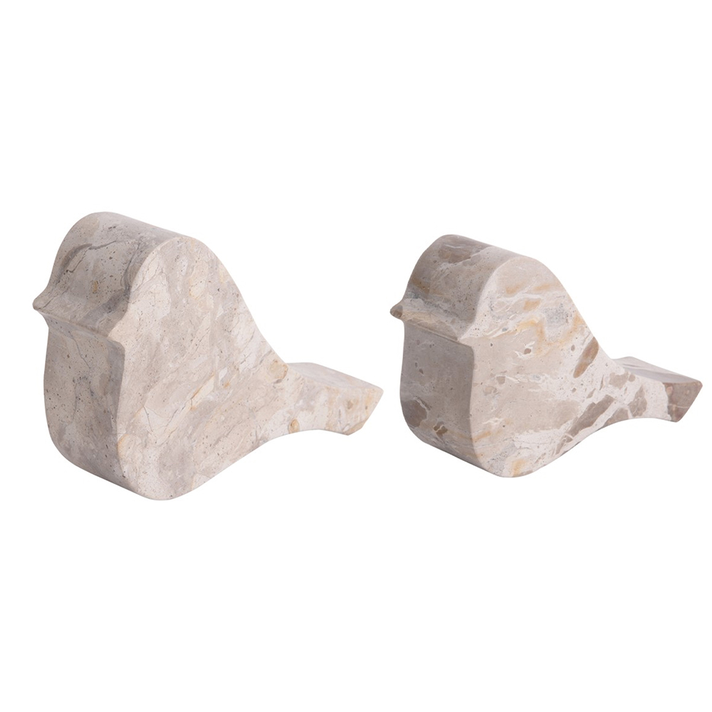 STATUE BIRD MARBLE BROWN