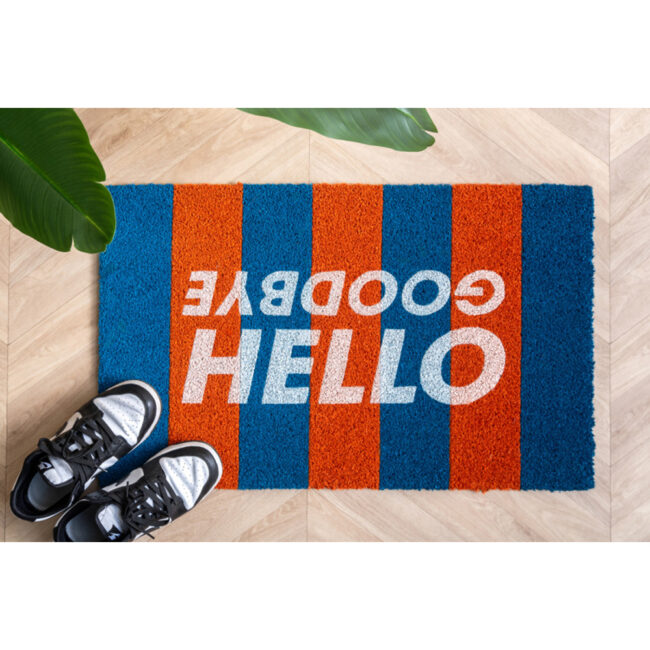 DOORMAT HELLO GOODBYE BLUE/ORANGE 50X1,5CM - Image 4