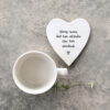 PORCELAIN HEART COASTER STRONG WOMEN DON’T HAVE 10X11CM - Image 2