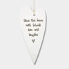 PORCELAIN LONG HEART BLESS THIS HOUSE 7,5X15,5CM