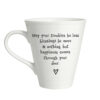 PORCELAIN MUG MAY YOUR TROUBLES BE LESS 14X11X10CM