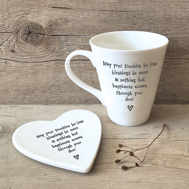 PORCELAIN MUG MAY YOUR TROUBLES BE LESS 14X11X10CM - Image 3