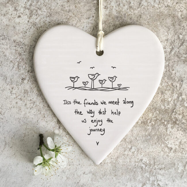 WOBBLY ROUND HEART IT’S THE FRIENDS WE MEET 10X9CM - Image 3