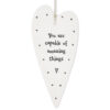 WOBBLY LONG HEARTYOU ARE CAPABLE OF AMAZING THINGS 13.7X6CM
