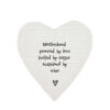 PORCELAIN HEART COASTER MOTHERHOOD POWERED BY LOVE 10X11X0,5CM