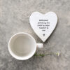 PORCELAIN HEART COASTER MOTHERHOOD POWERED BY LOVE 10X11X0,5CM - Image 3