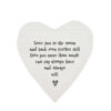 PORCELAIN HEART COASTER LOVE YOU TO MOON AND FURTHER 10X11CM