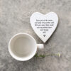 PORCELAIN HEART COASTER LOVE YOU TO MOON AND FURTHER 10X11CM - Image 2