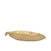 WOOD TRAY LEAF CURVED GOLD 29X18X3CM