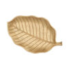 WOOD TRAY LEAF CURVED GOLD 29X18X3CM - Image 2