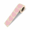 GIFT STICKERS HEARTS PASTEL PINK 5CM