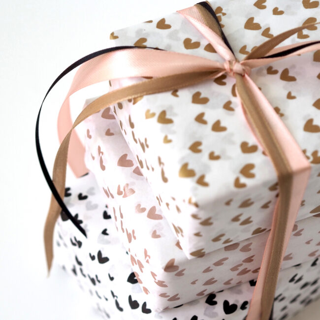 TISSUE PAPER SOLOHEARTS ROSE METALLIC 50X70CM - Image 3