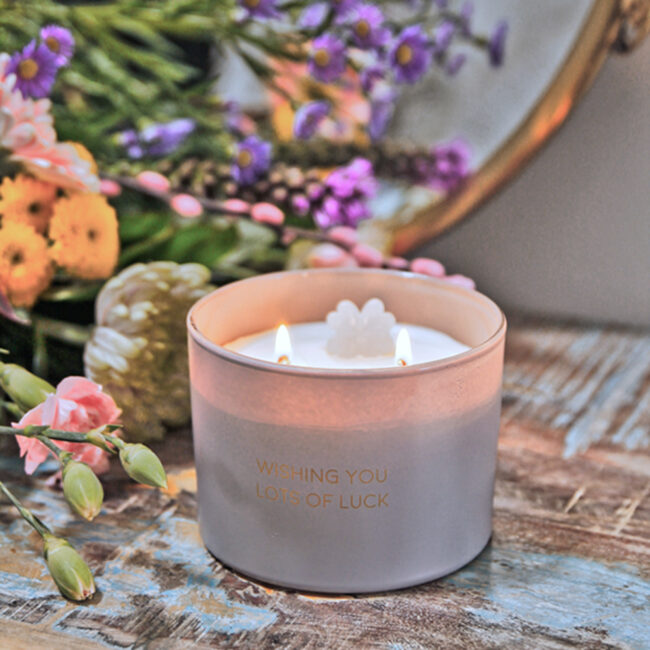 SOY CANDLE WISHING YOU LOTS OF LUCK AMBER'S SECRET 11X8CM - Image 3