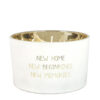 SOY CANDLE MATT NEW HOME NEW BEGINNINGS NEW MEMORIES FRESH COTTON 135X90MM