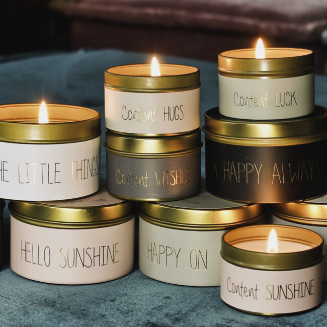 SOY CANDLE HAPPY ON MINTY BAMBOO 80X50MM - Image 3