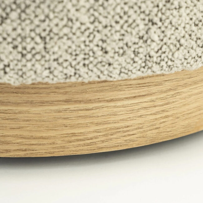 POUF AVAH SMALL TAUPE MANTZ 41X41X44CM - Image 4