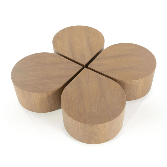 SIDE TABLE JULES LIGHT BROWN 55X55X33CM - Image 5