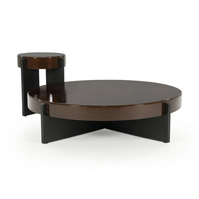 COFFEE TABLE JULIET BROWN 110X110X28CM - Image 4