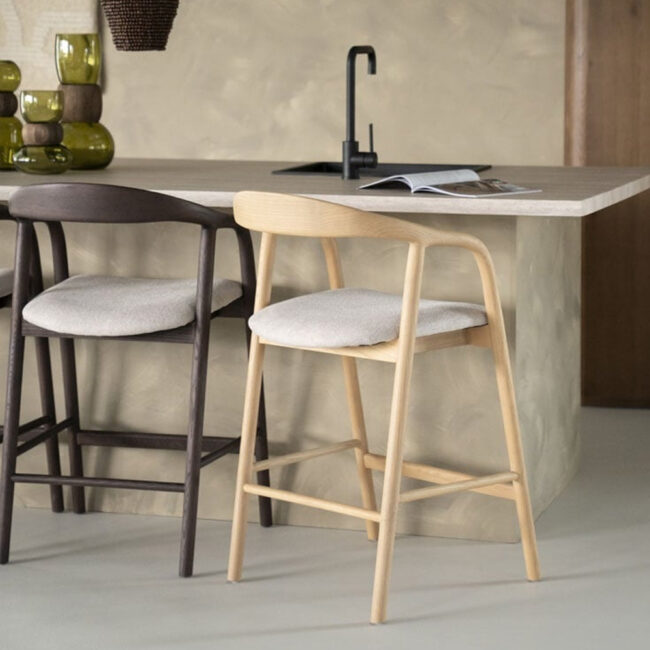 BAR CHAIR RAYVEN BROWN 55X61X94CM - Image 7