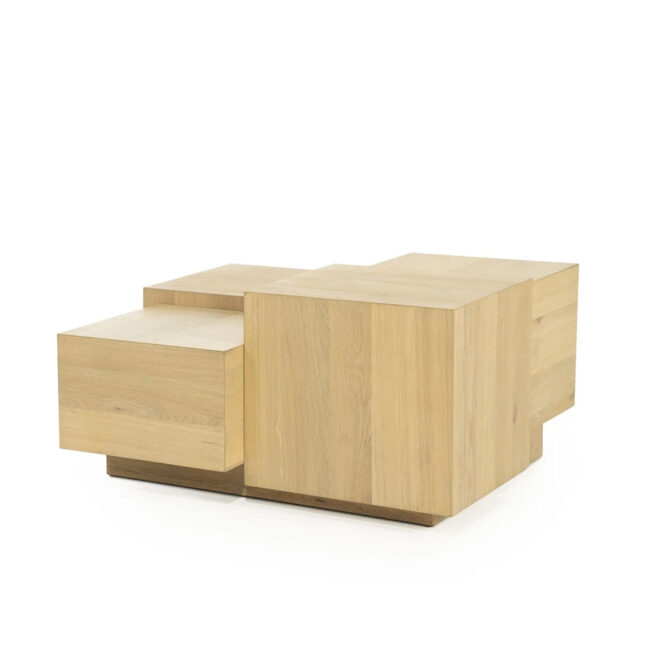 COFFEE TABLE QUINTEN SQUARE NATURAL 80X80X40CM - Image 4