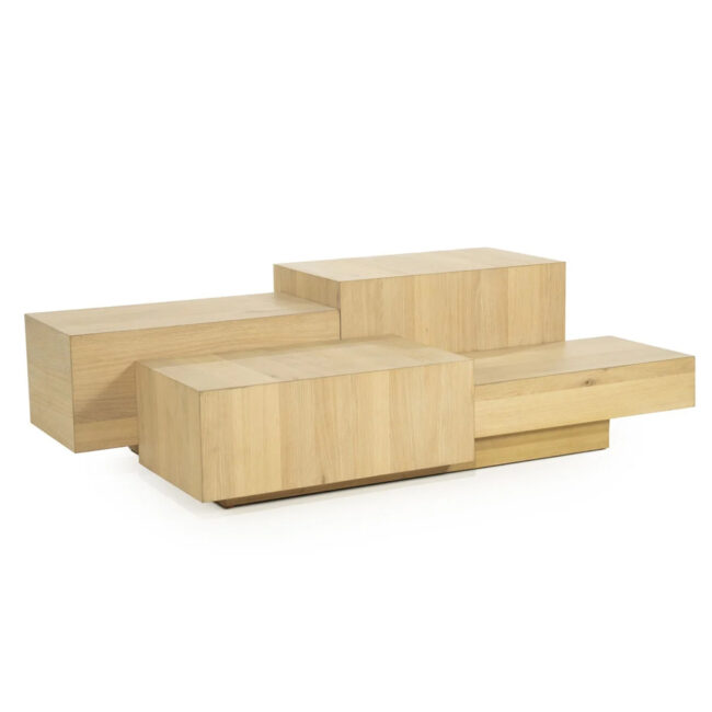 COFFEE TABLE QUINTEN RECTANGULAR NATURAL 140X75X40CM - Image 3