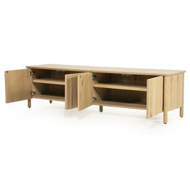 TV CABINET JAKE 4 DOORS NATURAL 183X47X50CM - Image 4