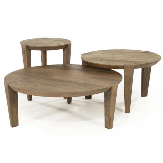 COFFEE TABLE DAVINA LARGE BROWN 80X80X30CM - Image 3