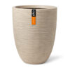 VASE ELEGANT LOW WASTE RIB NL TERRAZZO BEIGE