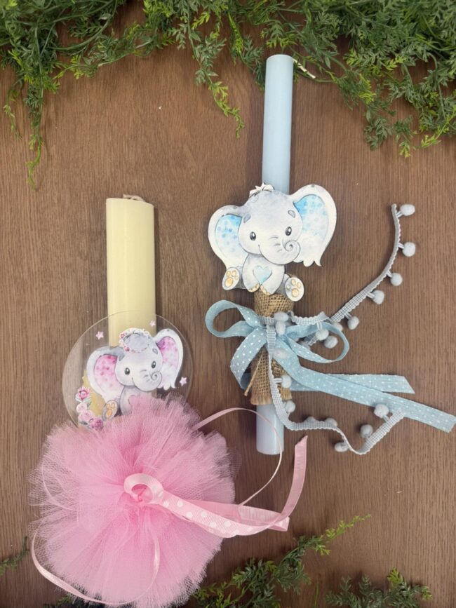 EASTER DECORATED CANDLES BABY