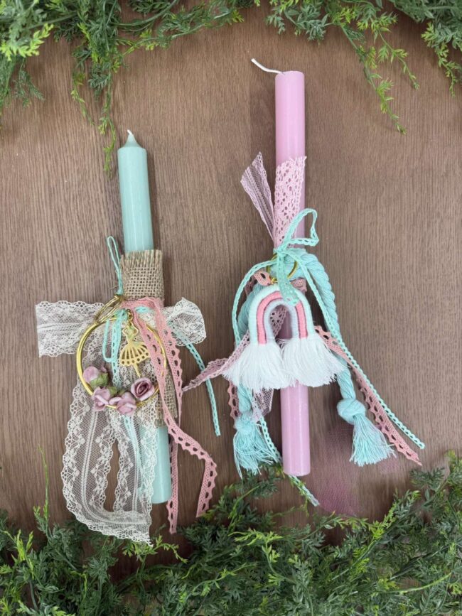 EASTER DECORATED CANDLES GIRL
