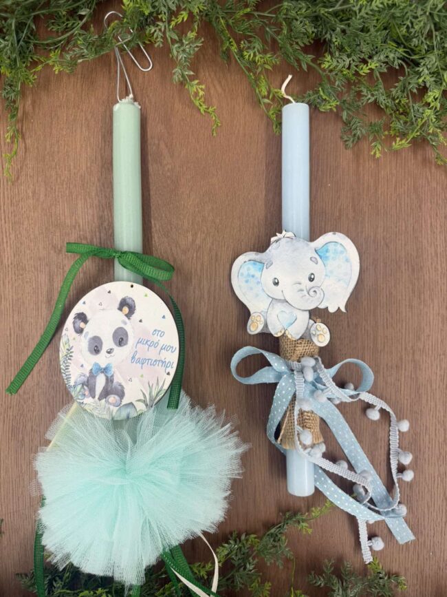 EASTER DECORATED CANDLES BABY