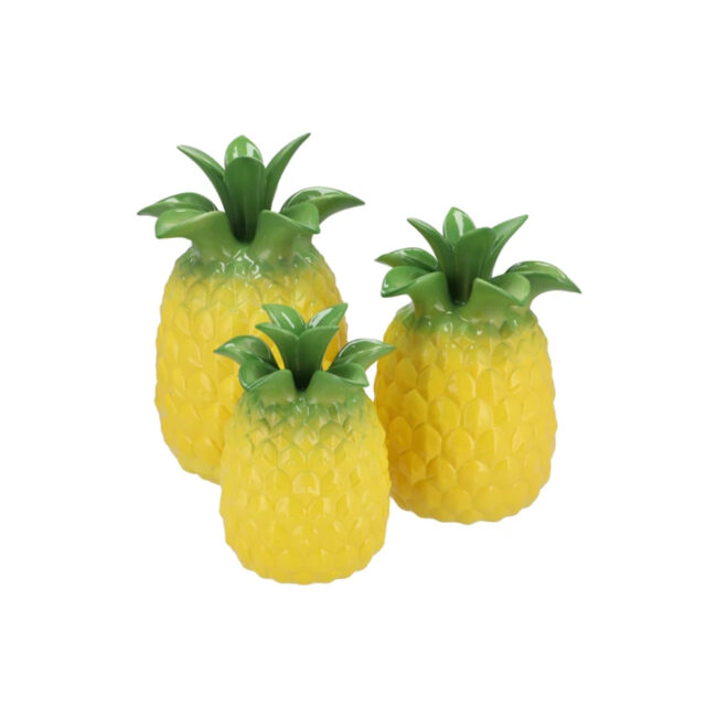 PINEAPPLE TROPICAL YELLOW VASE 16X16X22CM - Image 3