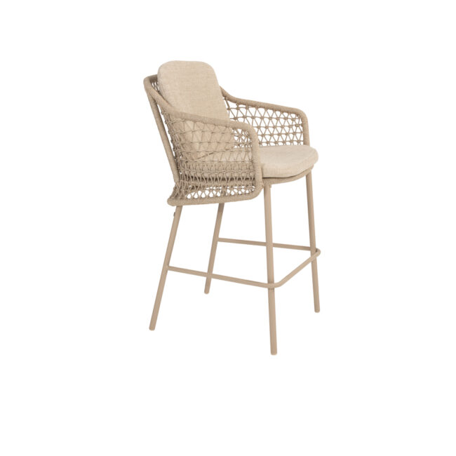 TRAMONTI BAR CHAIR LATTE WITH 2 CUSHIONS 58X66X115CM - Image 4